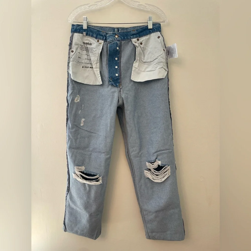 NWT! BOYISH The Toby Denim Jeans in Unfaithfully Yours Tapered Distressed Sz 28